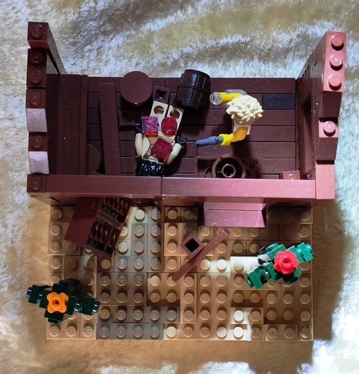LEGO MOC - LEGO-конкурс 16x16: 'Вестерн' - После драки: Вид сверху. (без крыши)