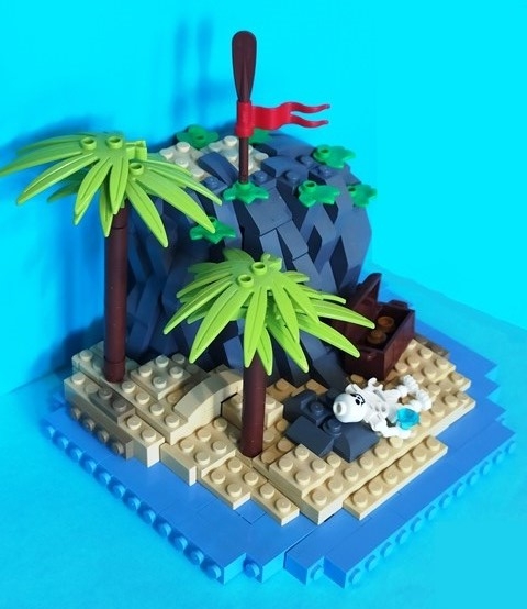 LEGO MOC - LEGO-конкурс 24x24: 'Пираты' - Последний  аквамарин: Вы видите: он полностью окружён водой.