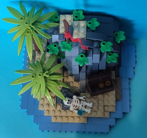 LEGO MOC - LEGO-конкурс 24x24: 'Пираты' - Последний  аквамарин: Вид сверху. 