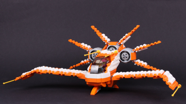 LEGO MOC - LEGO-конкурс 'Путь к звездам' - Рыжик: Первыми бросаются в глаза широкие крылья для атмосферного полёта