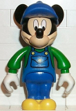 LEGO 33254 Mickey Mouse Figure with Blue Overalls, Green Sleeves, Blue Cap