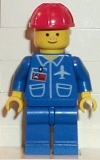 LEGO air008 Airport - Blue, Blue Legs, Red Construction Helmet