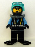 LEGO aqu016a Aquaraider Diver 2 with Black Flippers