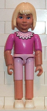 LEGO belvFem21 Belville Female - Pink Shorts, Dark Pink Shirt with Collar, Light Yellow Hair