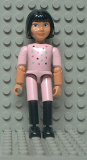 LEGO belvFem45 Belville Female - Pink Shorts, Black Boots Pattern, Pink Shirt with Stars, Black Hair #5853