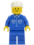 LEGO but016 Shirt with 6 Buttons - Blue, Blue Legs, White Cap