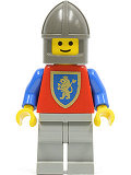 LEGO cas116 Crusader Lion - Light Gray Legs, Dark Gray Chin-Guard,  Blue Cape