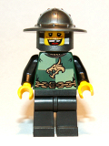 LEGO cas508 Kingdoms - Dragon Knight Quarters, Helmet with Broad Brim, Missing Tooth (Chess Pawn)