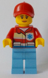 LEGO cty0896 Medic, Female, Peach Lips, Closed Mouth