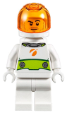 LEGO cty1009 Astronaut - Male, White Spacesuit with Lime Belt, Trans Orange Large Visor, Stubble and Smirk