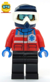 LEGO cty1078 Ski Patrol Member - Male, Dark Blue Helmet