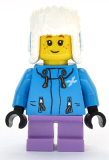 LEGO cty1080 Girl - Dark Azure Jacket, Medium Lavender Short Legs, Ushanka Hat