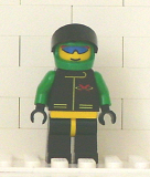 LEGO ext006 Extreme Team - Green, Black Legs with Yellow Hips, Green Helmet Plain
