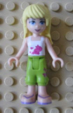 LEGO frnd028 Friends Stephanie, Lime Cropped Trousers, White Top
