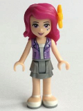 LEGO frnd124 Friends Livi, Flat Silver Layered Skirt, Medium Lavender Vest, Flower