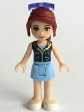 LEGO frnd126 Friends Mia, Bright Light Blue Skirt, Dark Blue Vest Top, Sunglasses