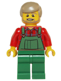 LEGO hol067 Overalls Farmer Green, Dark Tan Hair and Beard (10249)