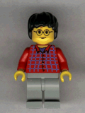LEGO hp025 Harry Potter, Red Shirt Torso, Light Gray Legs