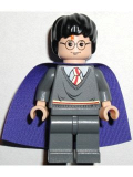 LEGO hp051 Harry Potter, Gryffindor Stripe Torso, Dark Bluish Gray Legs, Violet Cape