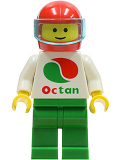 LEGO oct003 Octan - White Logo, Green Legs, Red Helmet, Trans-Light Blue Visor