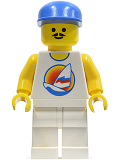 LEGO par031 Surfboard on Ocean - White Legs, Blue Cap