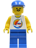 LEGO par033 Surfboard on Ocean - Blue Legs, Blue Cap