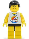LEGO par058 Surfboard on Ocean - Yellow Legs, Black Male Hair