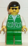 LEGO pck019 Jacket Green with 2 Large Pockets - Green Legs, Black Male Hair