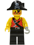 LEGO pi078 Pirate Shirt with Knife, Black Legs, Black Pirate Hat with Skull