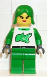 LEGO rac006 Race - Green, Green Female Hair