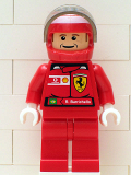 LEGO rac023as F1 Ferrari - R. Barrichello with Helmet Decorated - with Torso Stickers