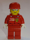 LEGO rac030as F1 Ferrari Engineer (8144-1) - with Torso Stickers, White Hands