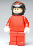 LEGO rac042 F1 Ferrari - K. Raikkonen with Helmet Black Decorated - without Torso Stickers (8168)