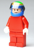 LEGO rac043 F1 Ferrari - F. Massa with Helmet Blue Decorated - without Torso Stickers (8168)