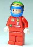 LEGO rac043s F1 Ferrari - F. Massa with Helmet Blue Decorated - with Torso Stickers (8168)