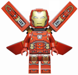 LEGO sh673s Iron Man with Silver Hexagon on Chest, Wings with Stickers