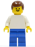 LEGO soc020 Soccer Player White/Blue Team Player 1
