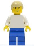 LEGO soc026 Soccer Player White/Blue Team Player 2