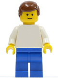 LEGO soc038 Soccer Player White/Blue Team Player 4