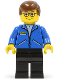 LEGO spd002 Peter Parker 1 - Jacket Blue, Black Legs, Brown Male Hair