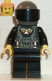 LEGO stu011 Boat Driver, Black with Dark Gray Helmet, Black Visor