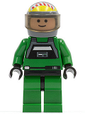 LEGO sw031a Rebel Pilot A-wing (Light Flesh, Trans-Black Visor)