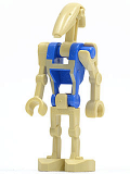 LEGO sw360 Battle Droid Pilot with Blue Torso with Tan Insignia and Straight Arm