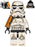 LEGO sw364 Stormtrooper (Tatooine) with Orange Pauldron, Re-Breather on Back, Dirt Stains, Patterned Head (Sandtrooper Squad Leader) (9490)