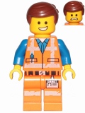 LEGO tlm125 Emmet - Smile / Scared, Worn Uniform