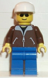 LEGO trn022 Jacket Brown - Blue Legs, White Cap