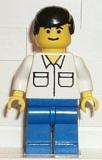 LEGO trn105 Shirt with 2 Pockets, Blue Legs, Black Male Hair