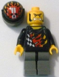LEGO wr002 Backyard Blaster 1 (Bart Blaster) - Standard Helmet, Black Visor