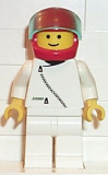LEGO zip006 Jacket with Zipper - White, White Legs, Red Helmet, Trans-Light Blue Visor