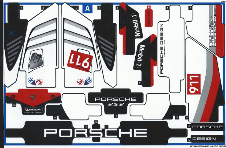 Bricker Конструктор LEGO 42096 Porsche 911 RSR (Porsche